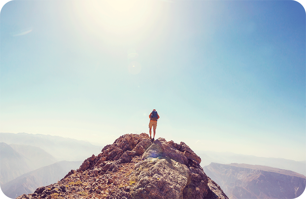 Man on mountain Man on mountain